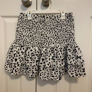 Pants Store Black and White Printed Skirt